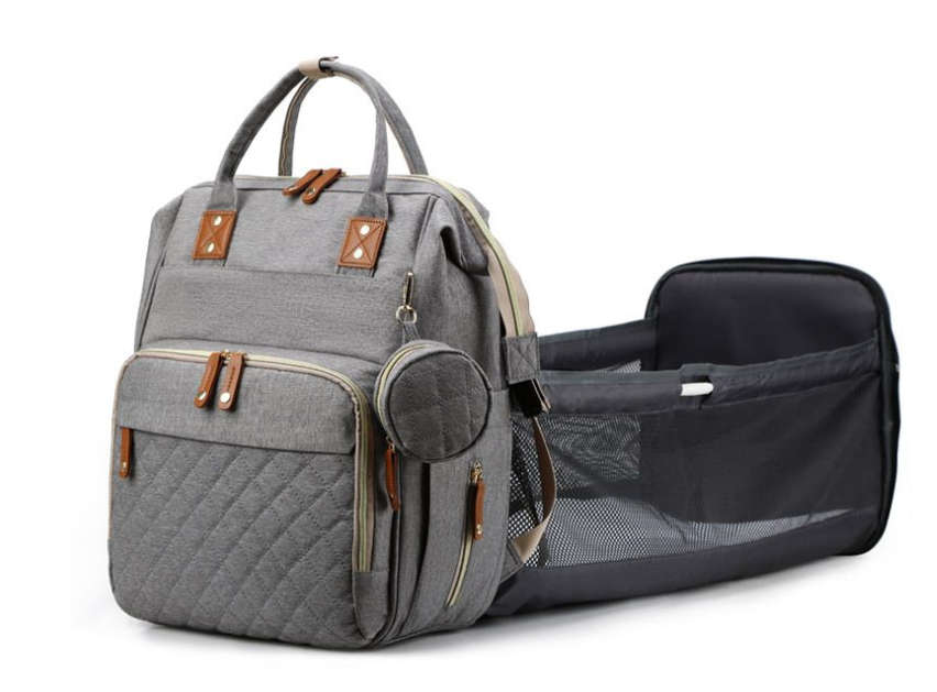 Multi-functional baby diaper bag & Bed