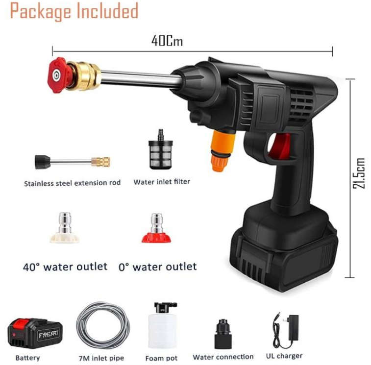 Cordless Electric Pressure Washer Gun