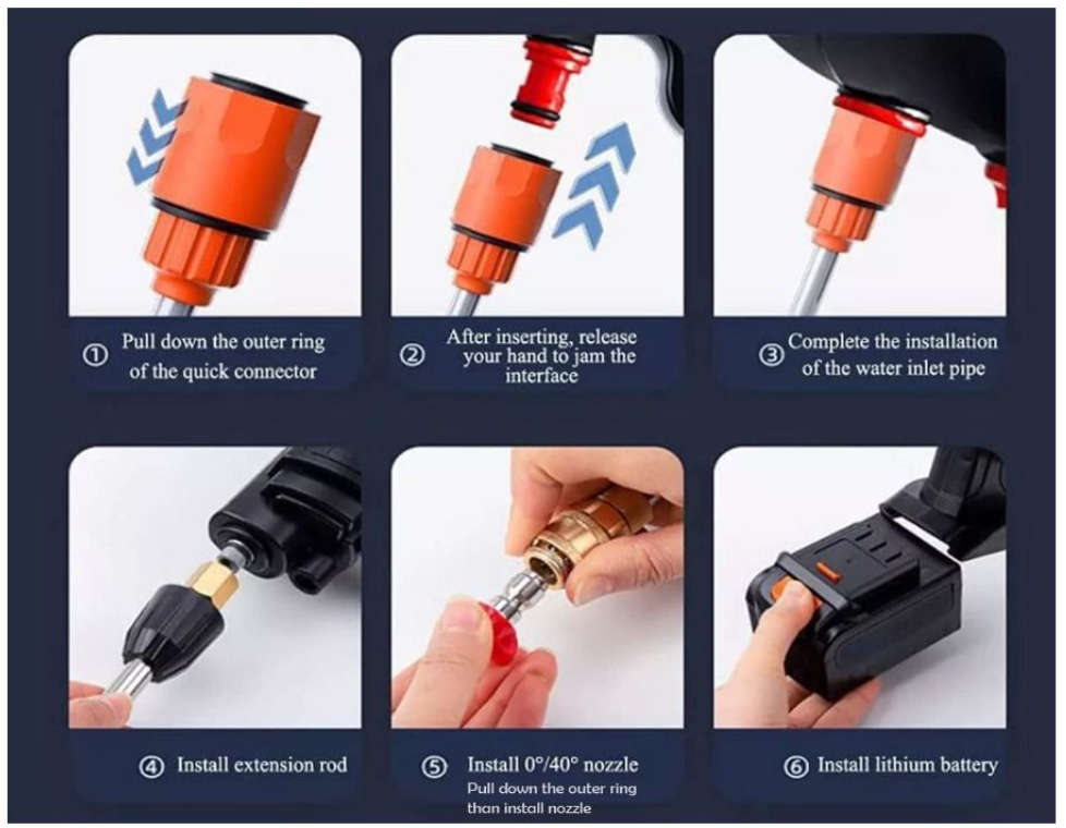 Cordless Electric Pressure Washer Gun