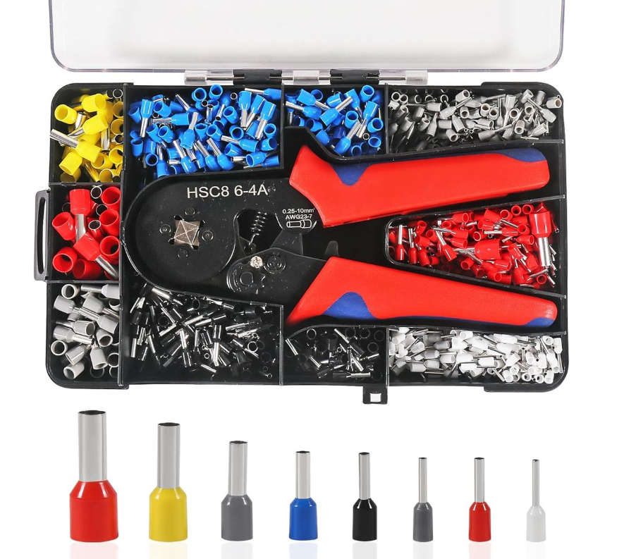 High Quality Ferrule Connectors Terminals Assortment Tool Kit with 1200pcs