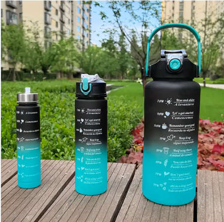 3 Piece Motivational Water Bottle