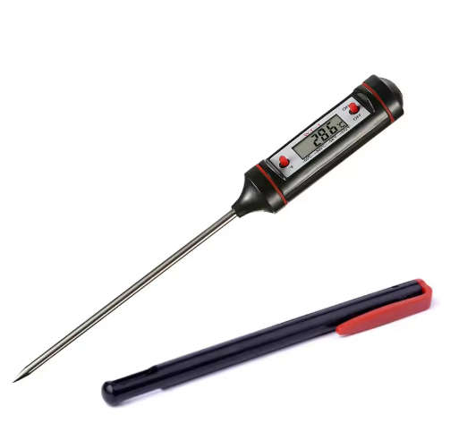 portable Digital thermometer with stainless steel sensor probe