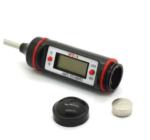 portable Digital thermometer with stainless steel sensor probe