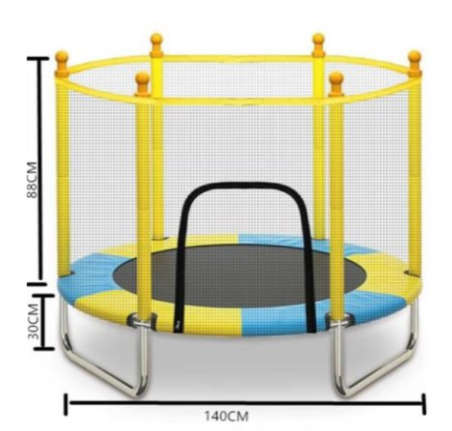 1.4m Kids Safety Trampoline With Protective Cover