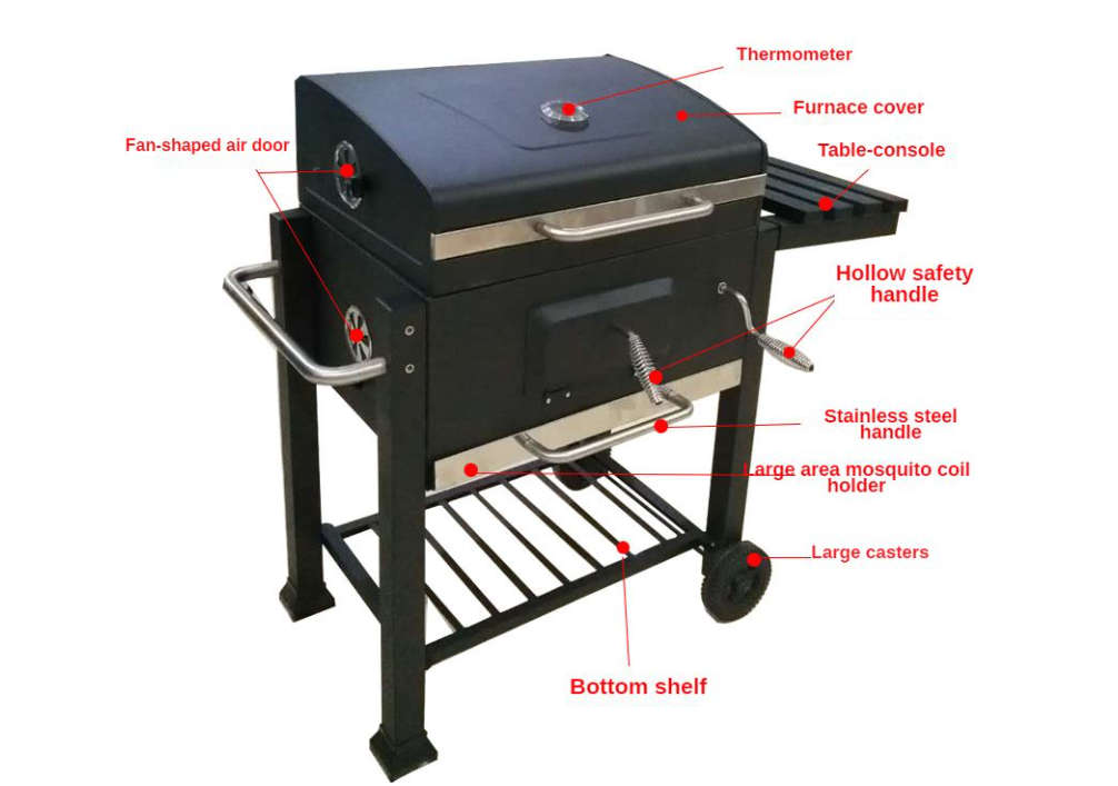 Heavy Duty BBQ Grill Braai Stand (62cm x 46cm x 106cm)