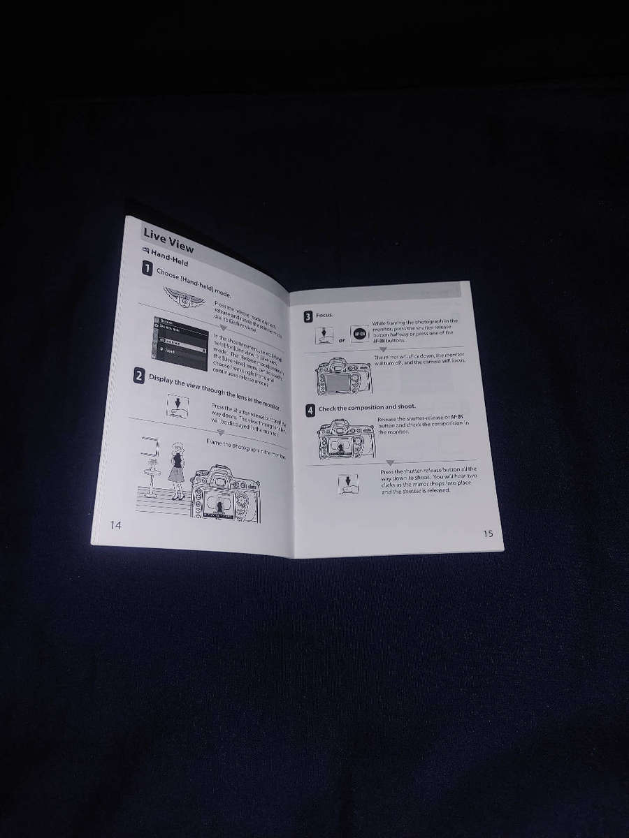 Nikon D300 quick guide booklet