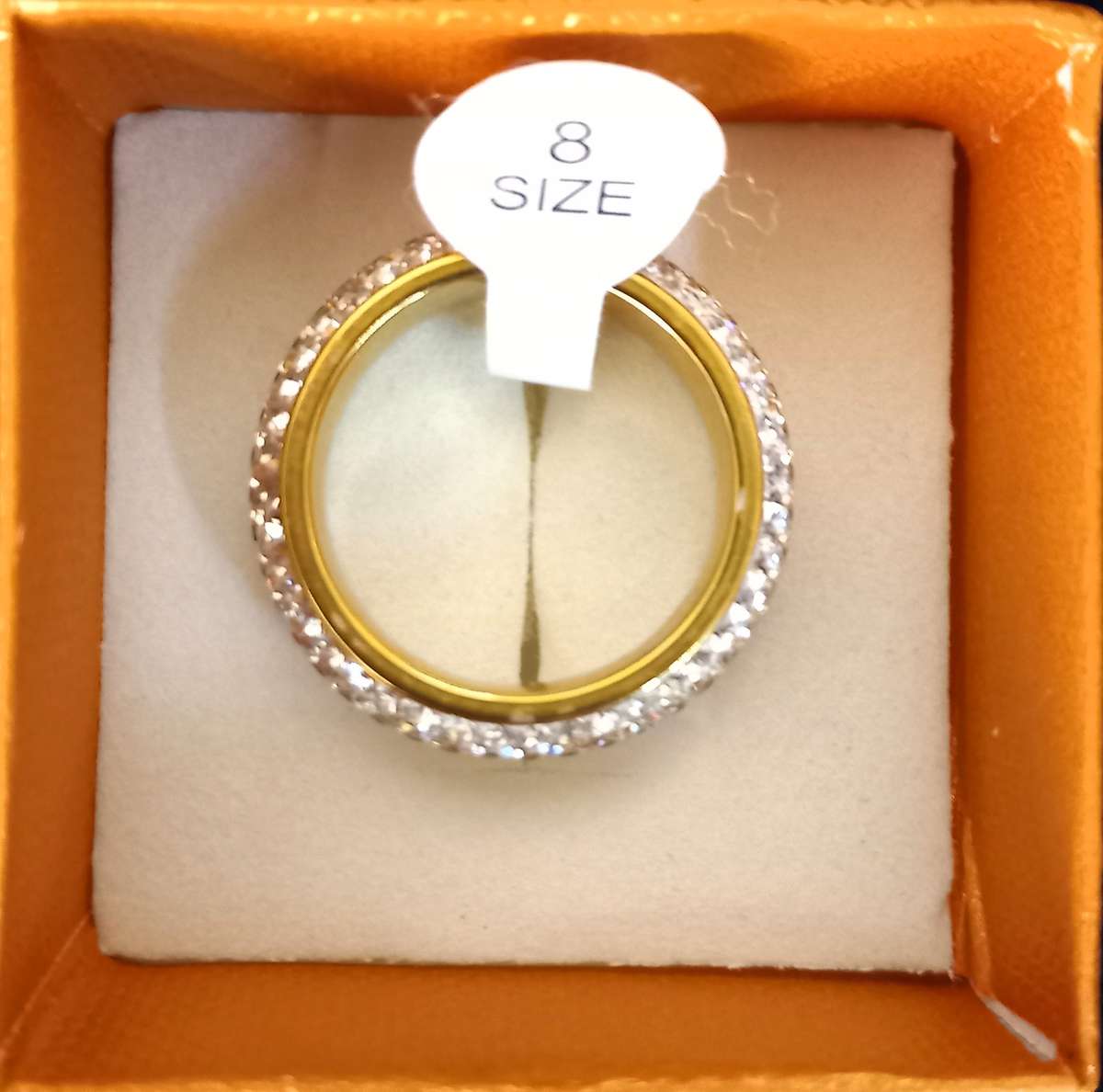 QUARTZ STONE CLUSTER WEDDING RING