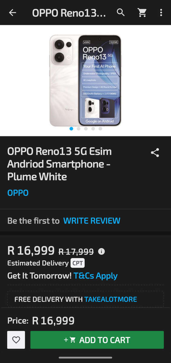 OPPO Reno 13 (24gb Ram 512gb storage)