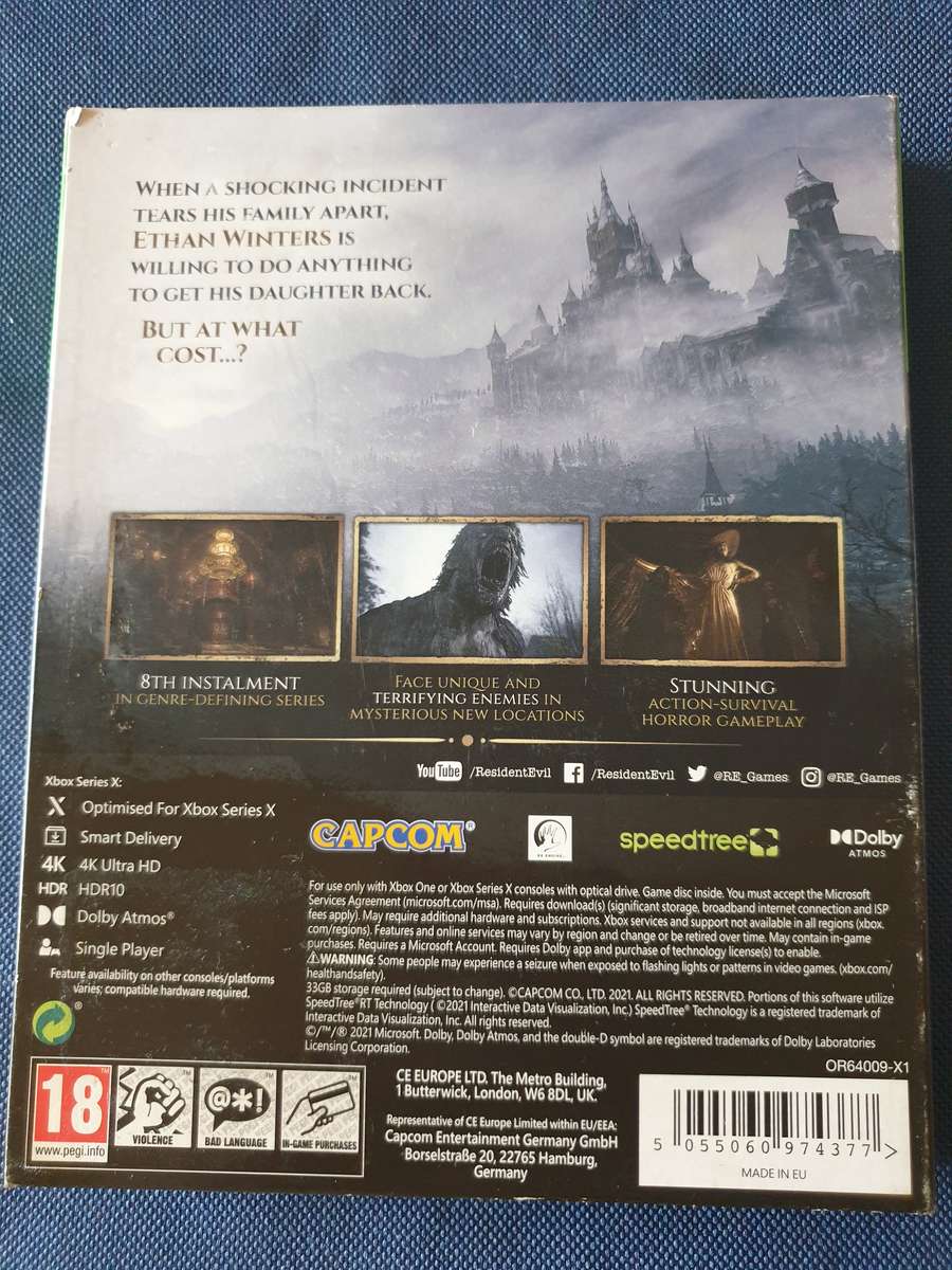 Xbox One Game - Resident Evil Village - Steel Box and cover