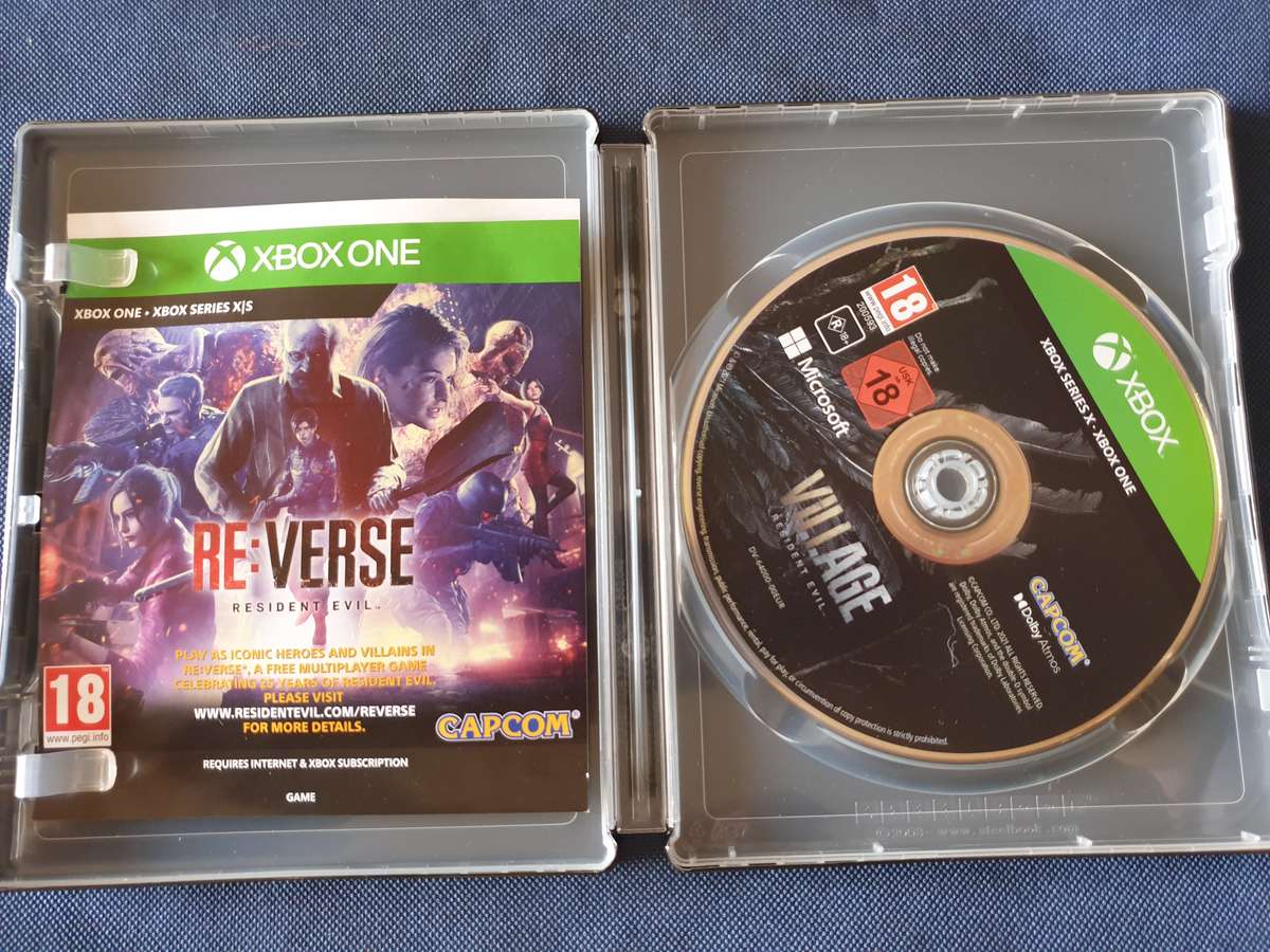 Xbox One Game - Resident Evil Village - Steel Box and cover
