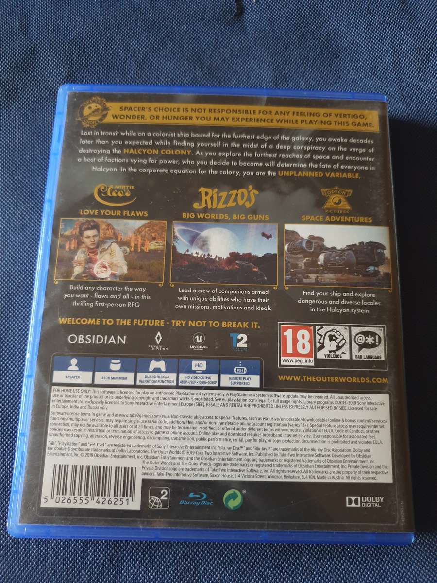 PS4 - The Outer Worlds