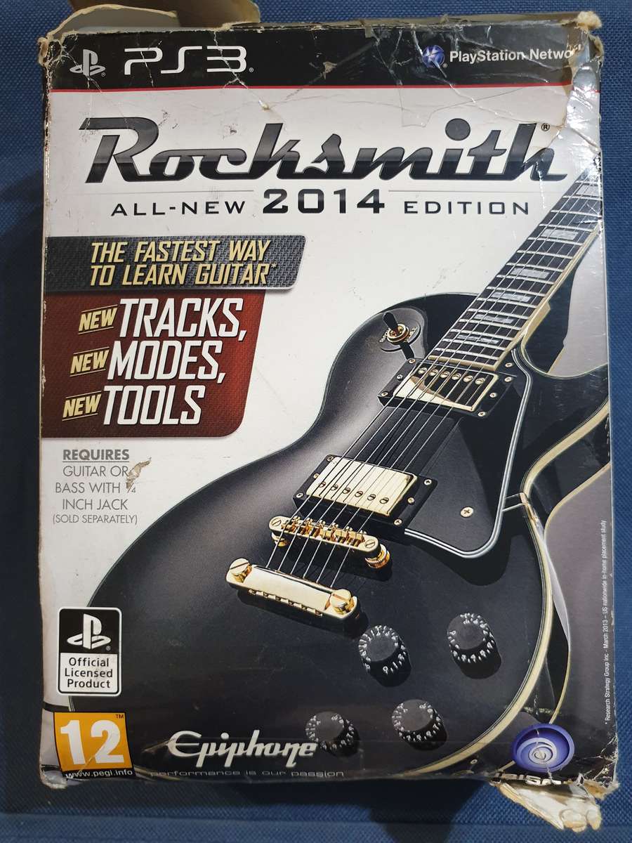 PS3 Game - Rocksmith 2014 + Realtone cable + accessories