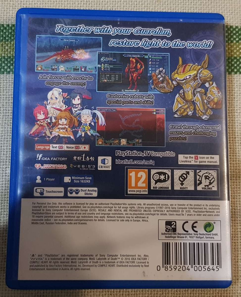 PSVita Game - MeiQ - Labyrinth of Death