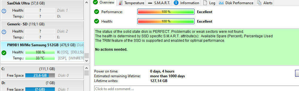 Samsung 512gb Nvme 2230 drive