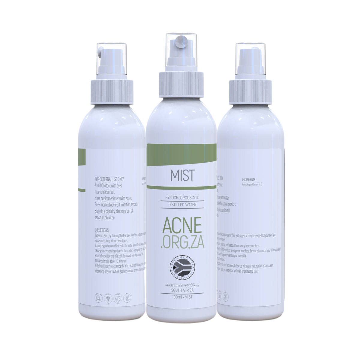 Acne.org.za Hypochlorous Acid Calming Mist: Fight Breakouts, Soothe Irritation - 250ml