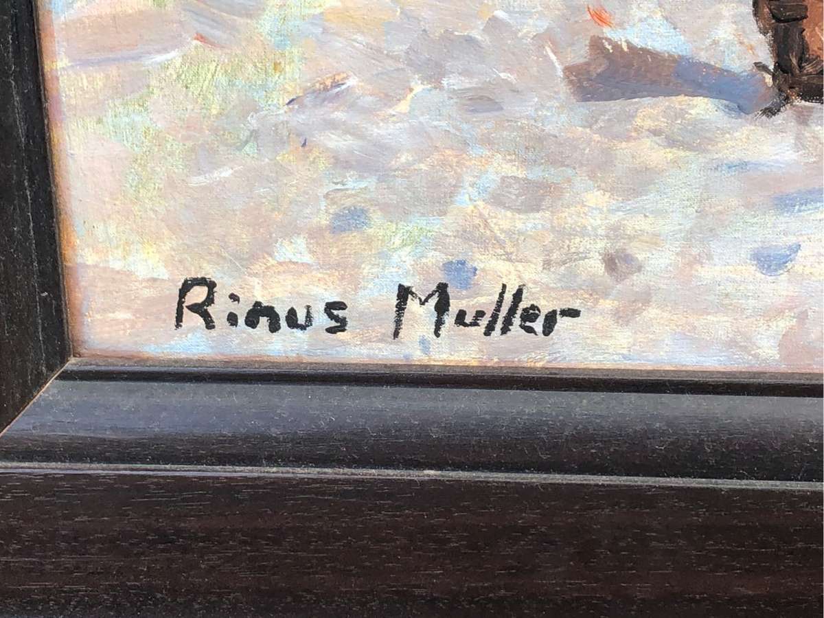 Rinus Muller (1941 - 2004) - DISTRICT SIX ......... Stunning huge framed oil on canvas painting