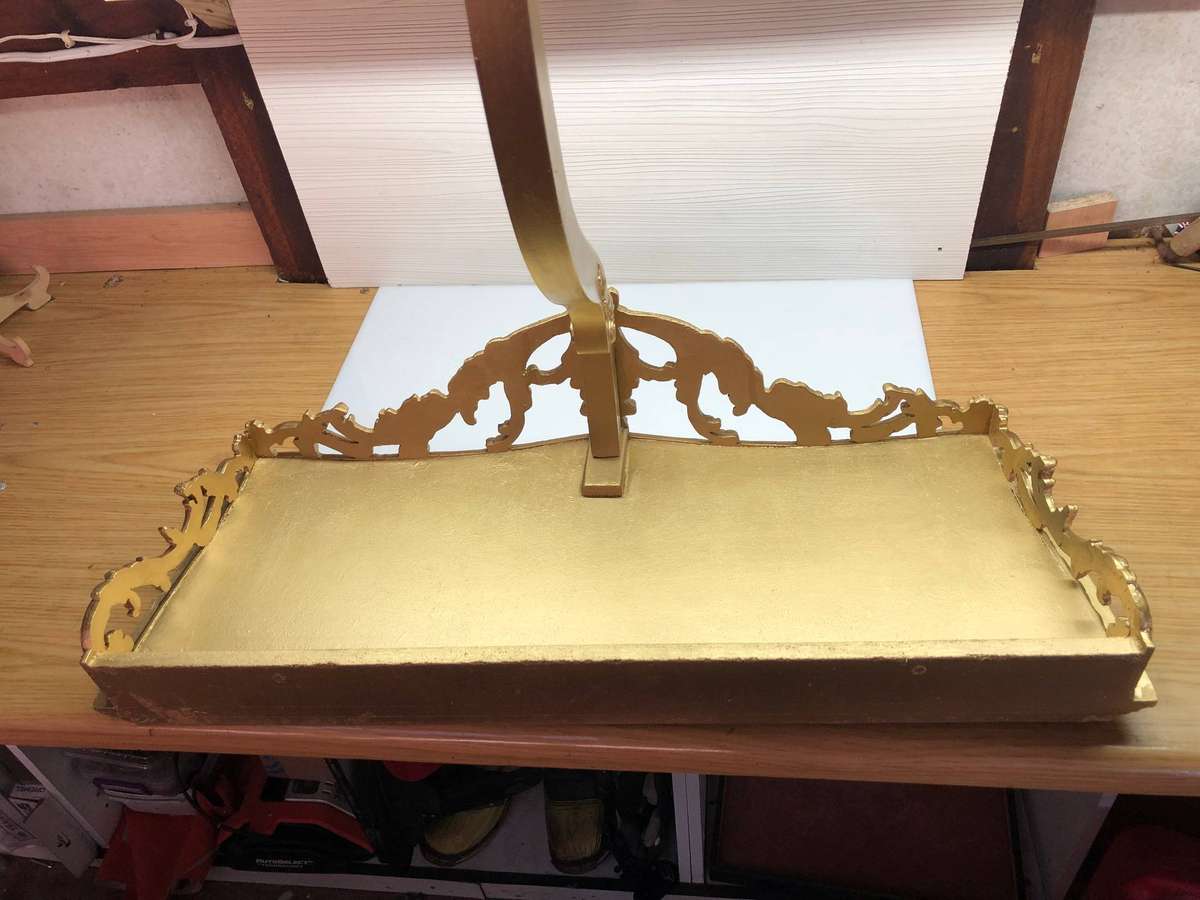 19th Century Gilt French Rococo revival Consul Table