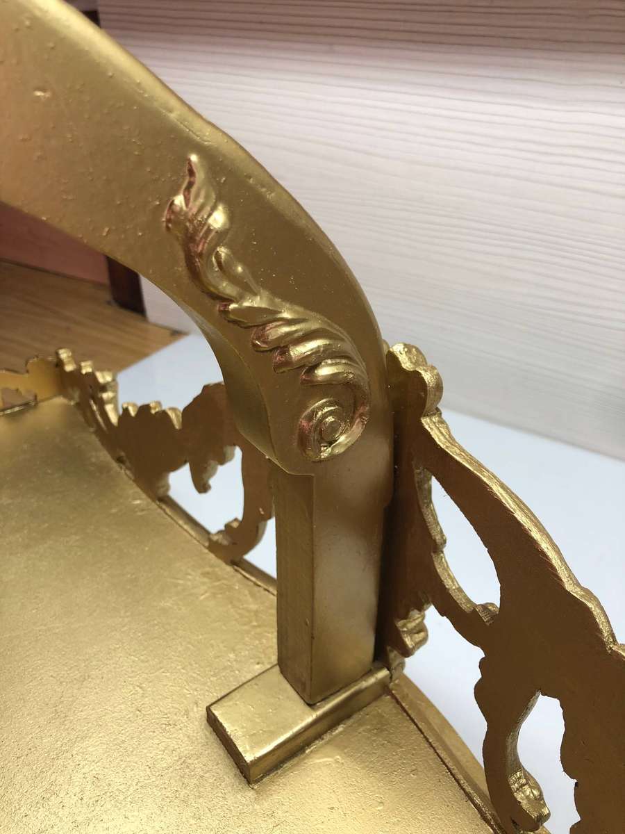 19th Century Gilt French Rococo revival Consul Table