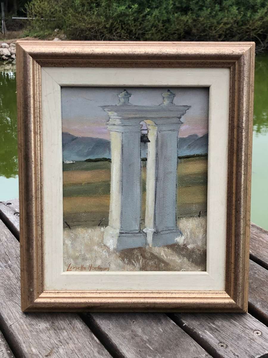 Stunning Lenette Hartman Oil on Canvas Painting In a Stylish Gilt Frame