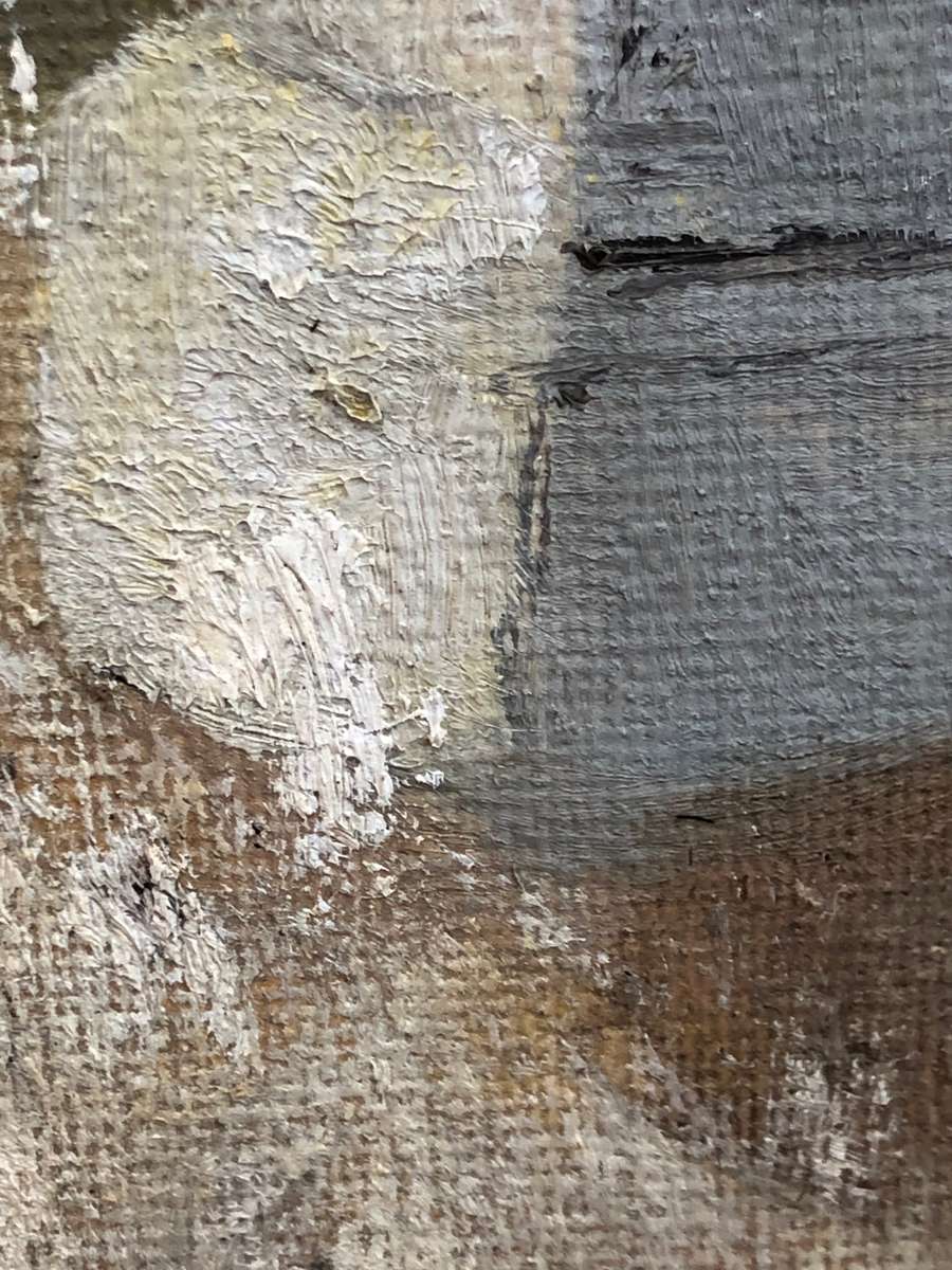 Stunning Lenette Hartman Oil on Canvas Painting In a Stylish Gilt Frame