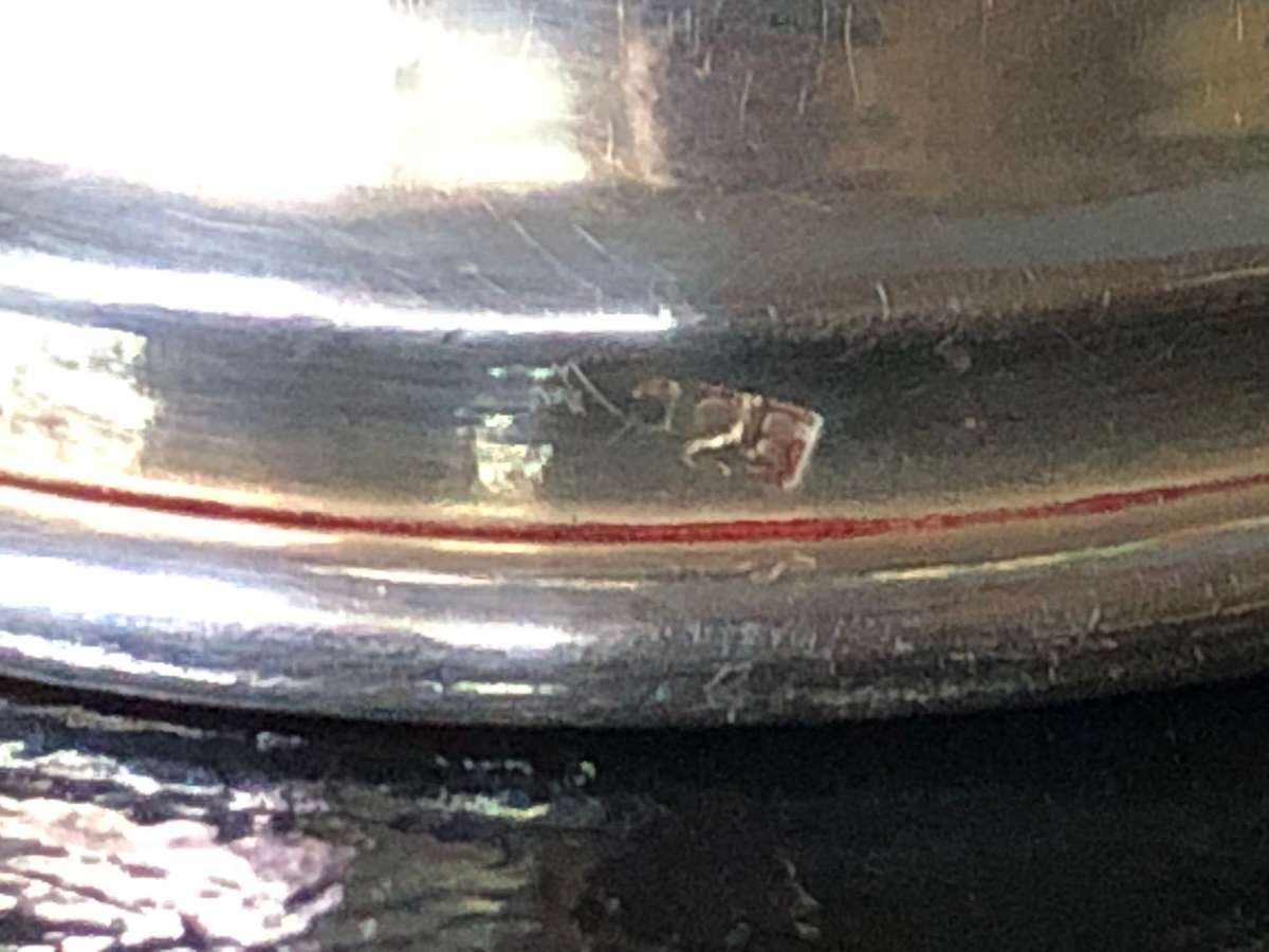 925 HALLMARKED STERLING SILVER KIDDUSH CUP - 103.8g - ENGRAVED IN HEBREW AND DATED 1995