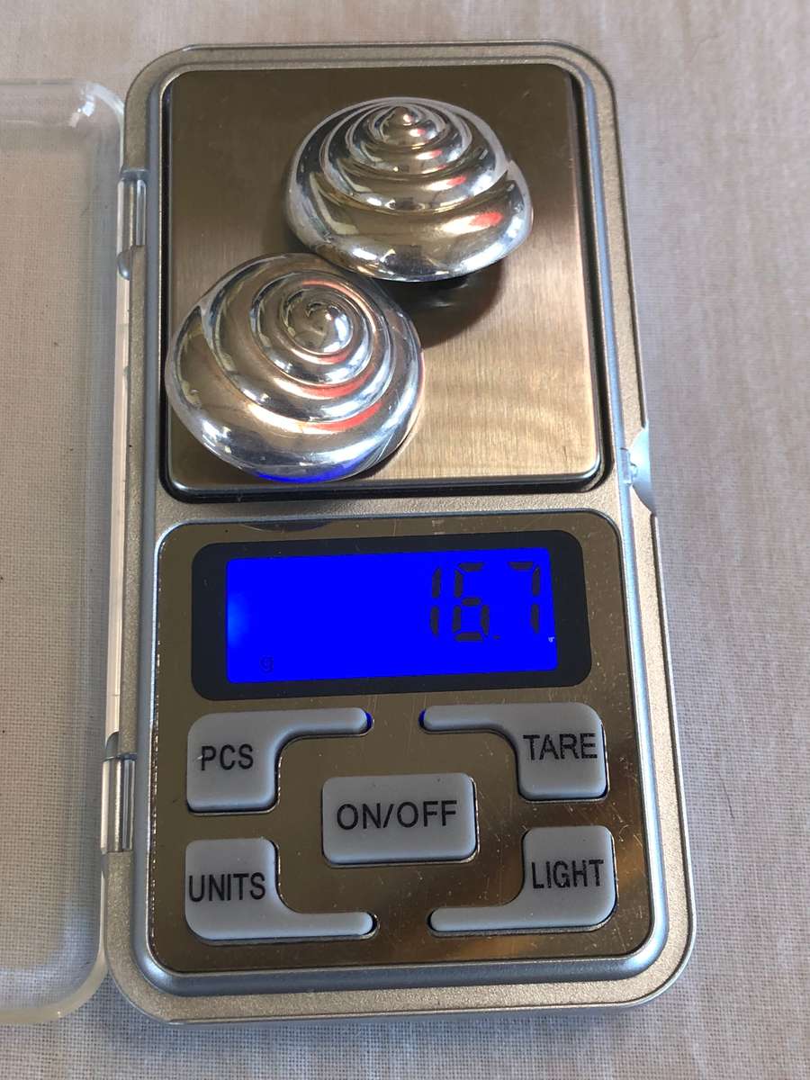 JONDELL  OF SPAIN CLASSIC DESIGN VINTAGE 925 STERLING SILVER CLIP ON EARRINGS - 16.7g