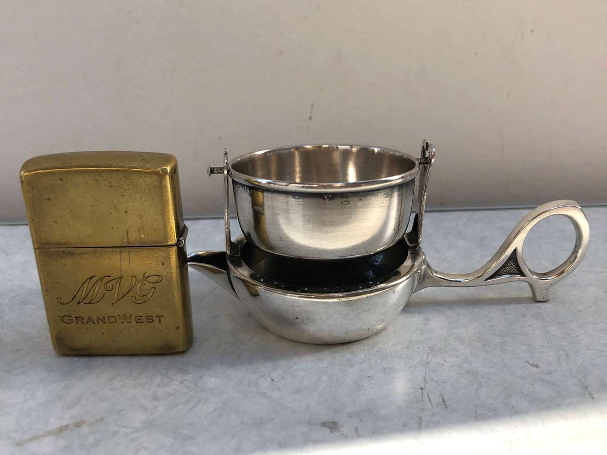 Stunning vintage Eberle (Brazil) spouted tea strainer circa 1940