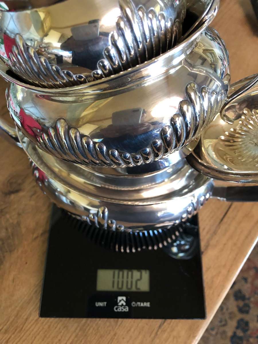 Sterling Silver Sheffield Hallmarked 3 Piece Tea Set