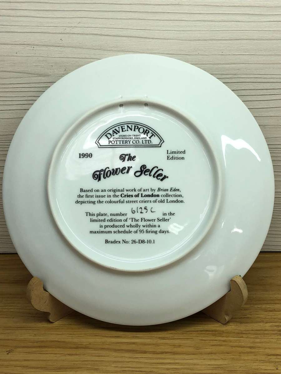 Davenport Pottery "The Flower Seller" Display Plate No 6152C - Cries of London series
