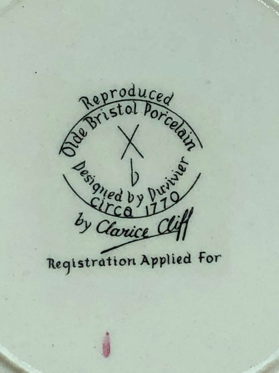 Clarice Cliff - reproduced 1770 Olde Bristol Porcelain Side Plate