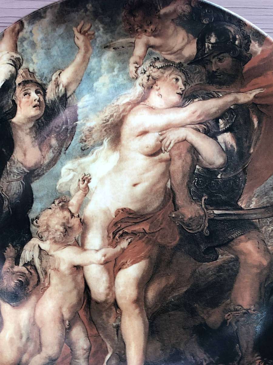 Le Conseguenze della guerra Seltmann Weiden Bavaria Porcelain Charger "The Consequences Of War"