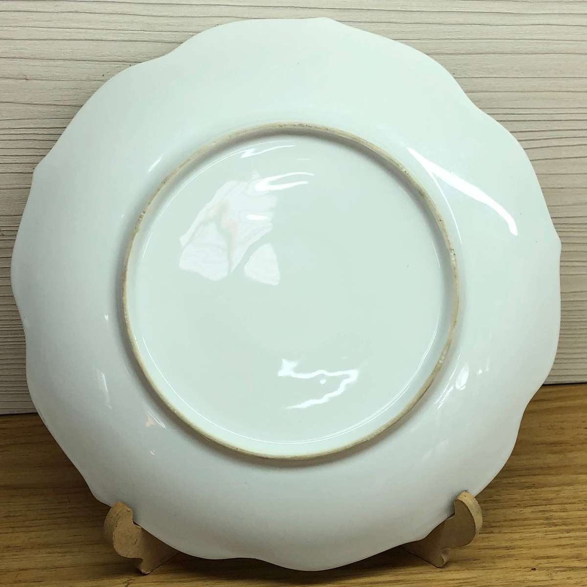 Vintage Srednick Japanese Iris And Butterfly Gold Trimmed Scalloped Plate