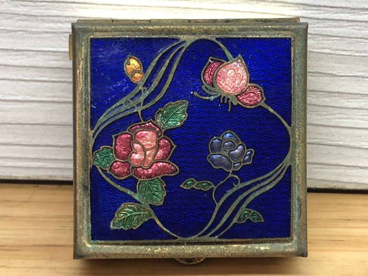 Selection of vintage pill boxes - Millefiori , enamel , coloured glass , various finishes