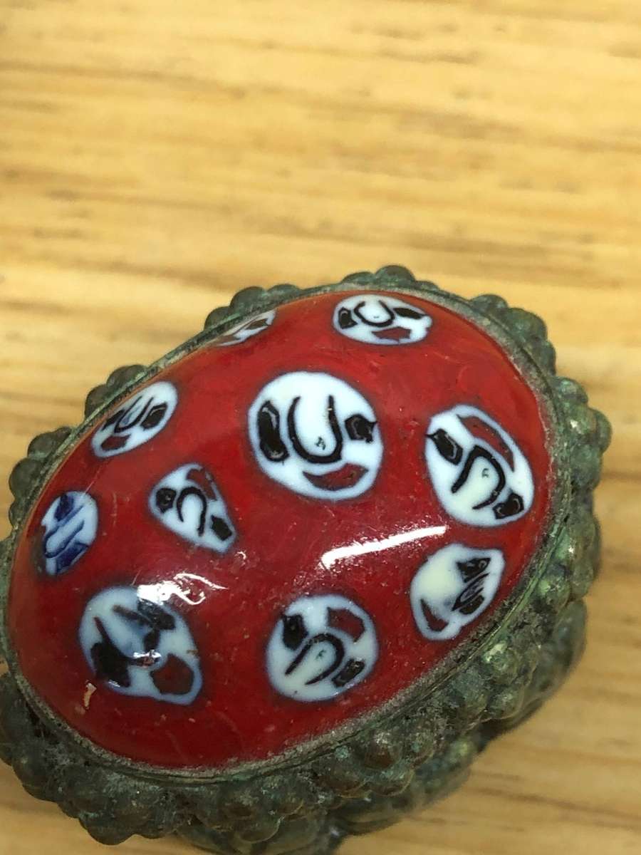 Selection of vintage pill boxes - Millefiori , enamel , coloured glass , various finishes