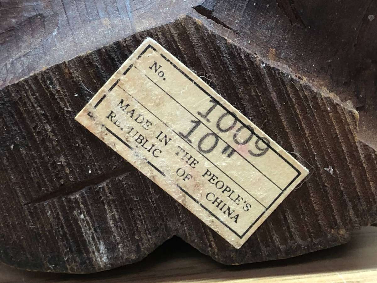 Numbered 1009 LTD edition carved Chinese rosewood figure of an immortal wise man c19th C