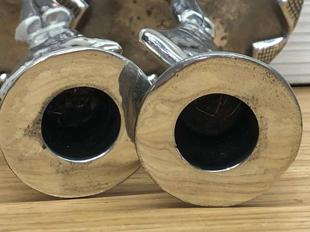 CARROL BOYES (1954 - 2019) ORIGINAL MAN & WOMAN PATTERN CANDLE STICKS - FUNCTIONAL ART !!!