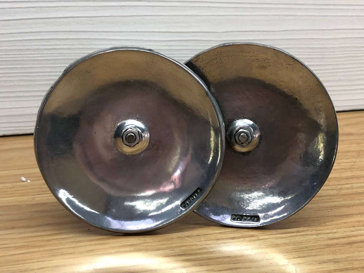 CARROL BOYES (1954 - 2019) ORIGINAL MAN & WOMAN PATTERN CANDLE STICKS - FUNCTIONAL ART !!!