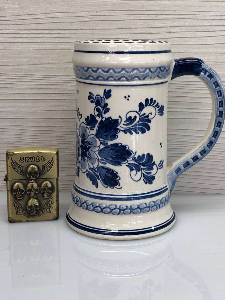 Signed Delft porcelain Heineken beer mug No 646 - hand painted