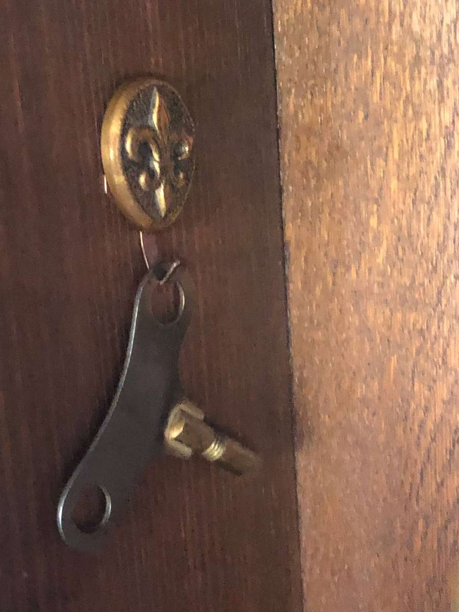 19th C Junghans old oak cased chiming wall clock - full working order with the key - circa 1890