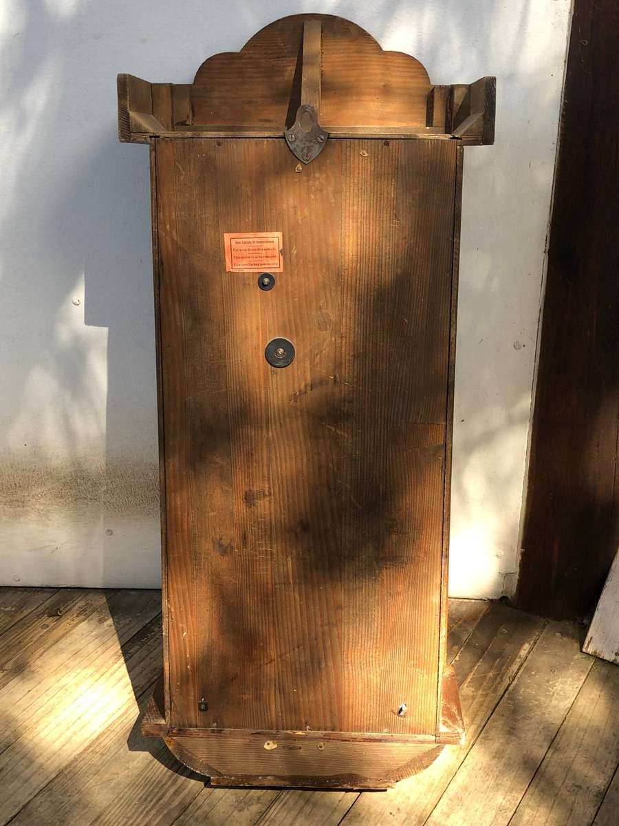 19th C Junghans old oak cased chiming wall clock - full working order with the key - circa 1890