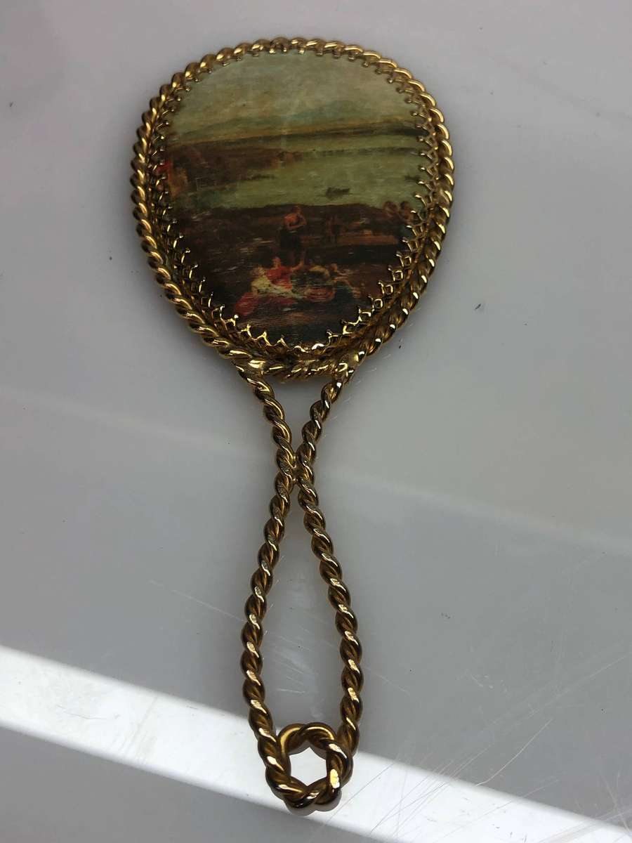 Interesting lot of item , small hand mirror , note pad and a coin purse
