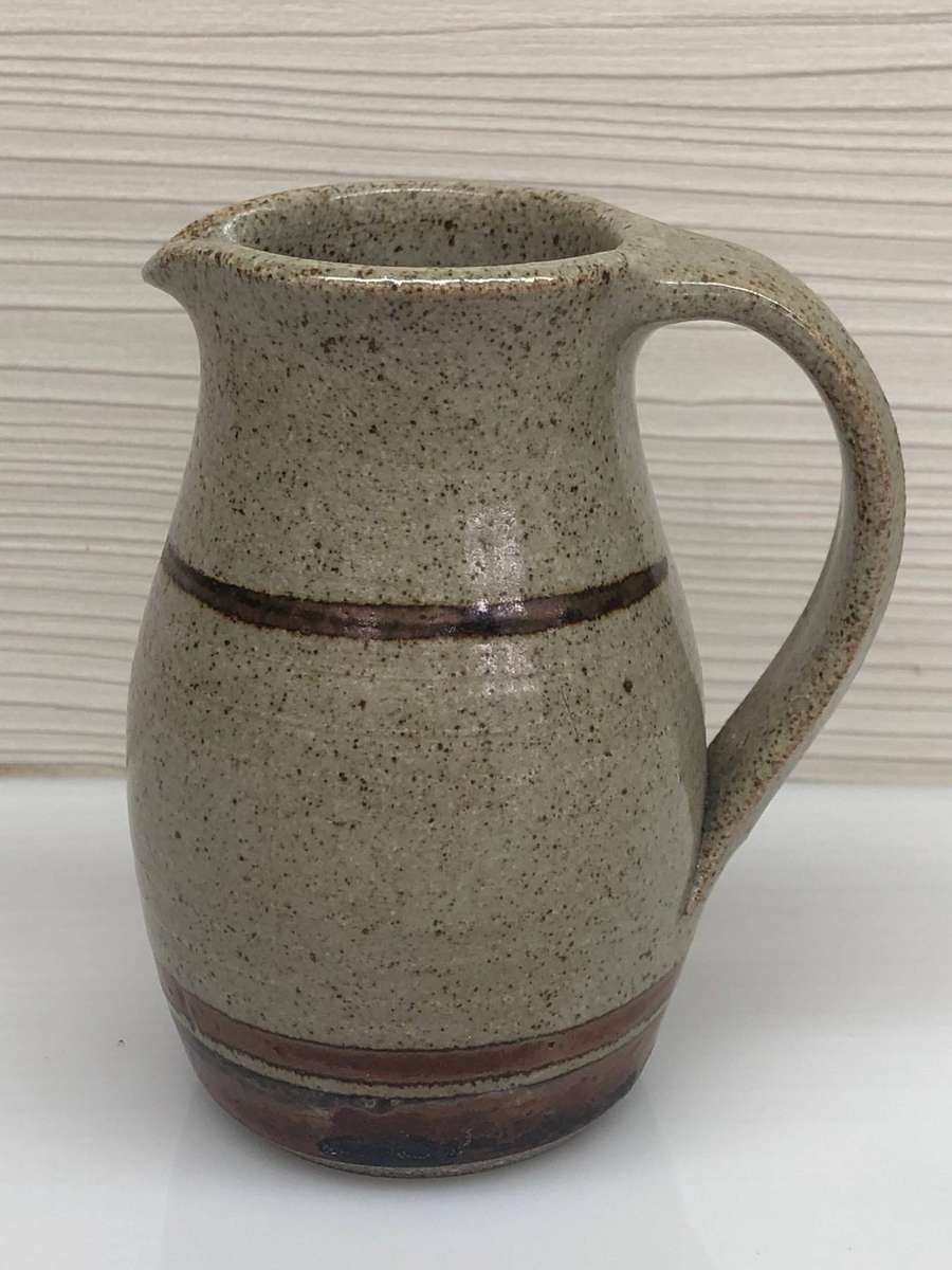 Studio pottery milk / cream jug by Mantegna crafts - beautiful signed stoneware piece