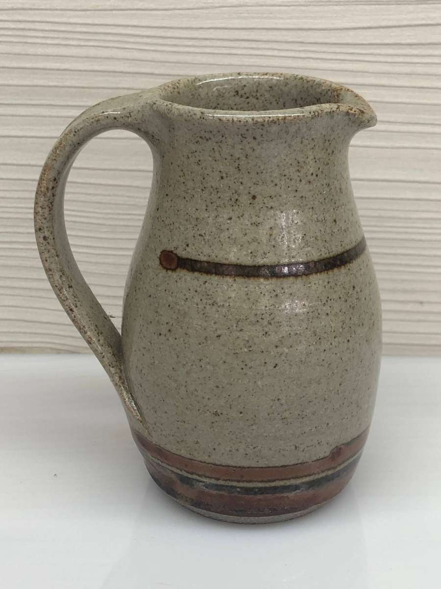Studio pottery milk / cream jug by Mantegna crafts - beautiful signed stoneware piece