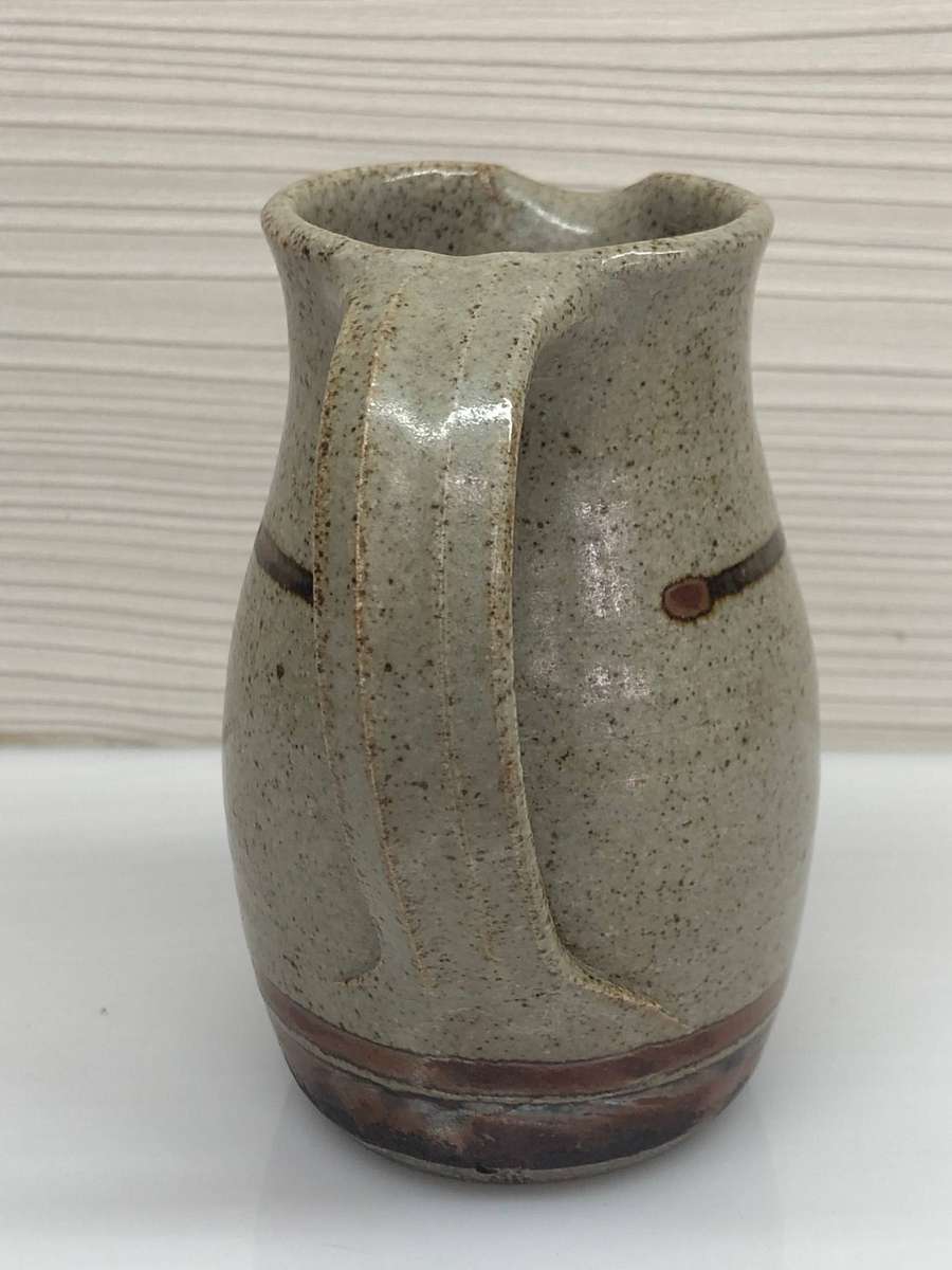 Studio pottery milk / cream jug by Mantegna crafts - beautiful signed stoneware piece