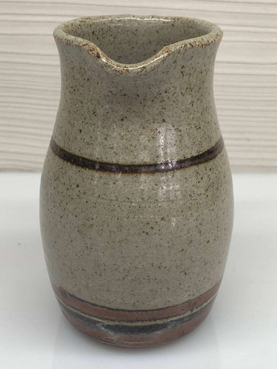 Studio pottery milk / cream jug by Mantegna crafts - beautiful signed stoneware piece