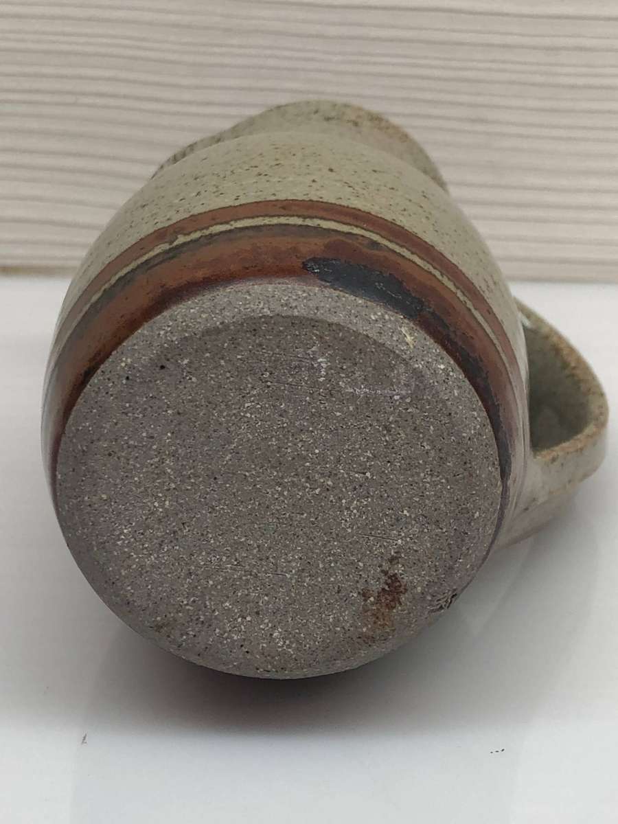 Studio pottery milk / cream jug by Mantegna crafts - beautiful signed stoneware piece