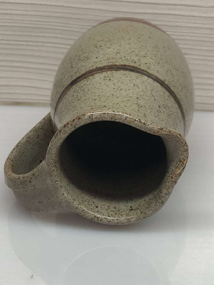 Studio pottery milk / cream jug by Mantegna crafts - beautiful signed stoneware piece