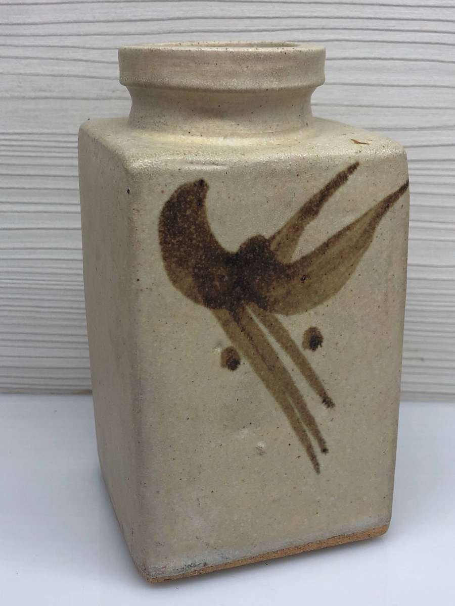 Thaba Bosigo - Peter Hayes Pottery Lesotho (South African) c1970's Square bottle vase
