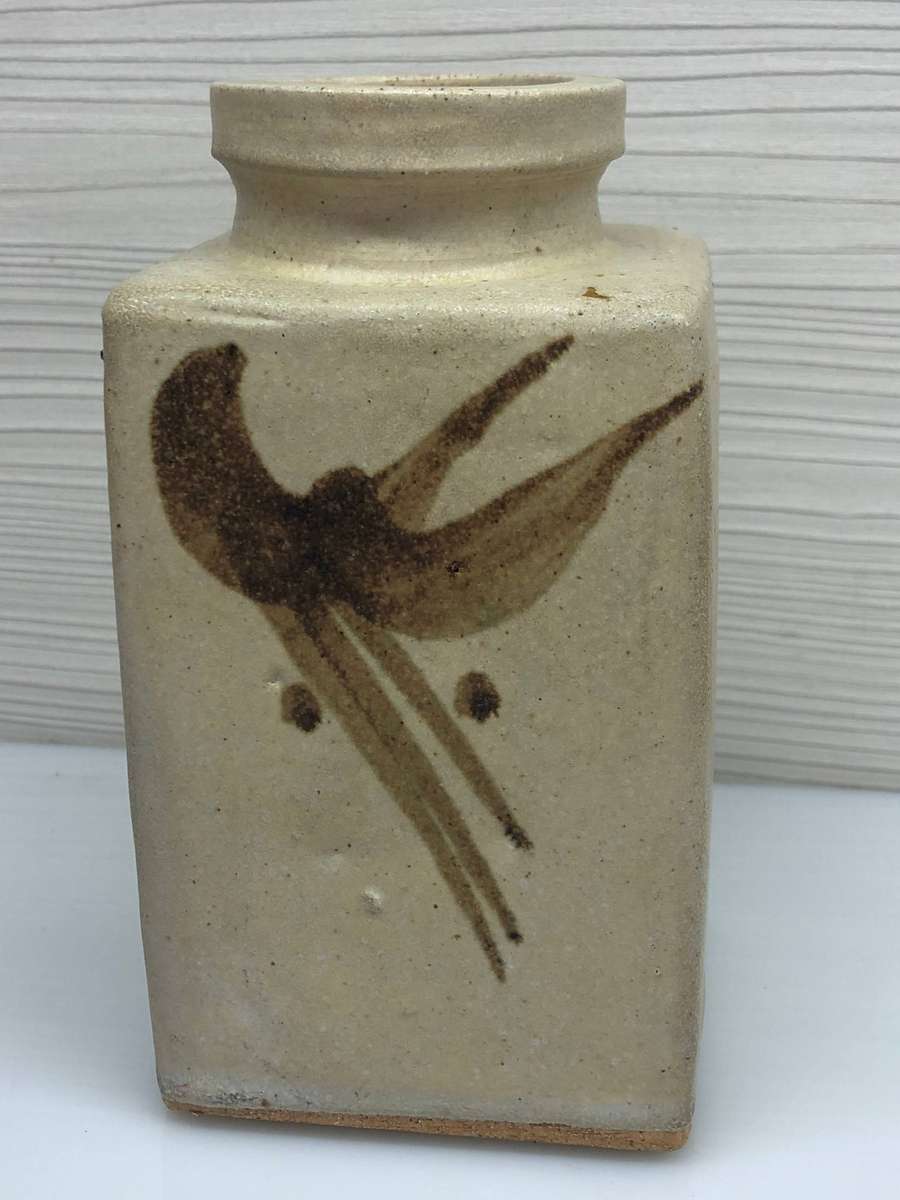 Thaba Bosigo - Peter Hayes Pottery Lesotho (South African) c1970's Square bottle vase