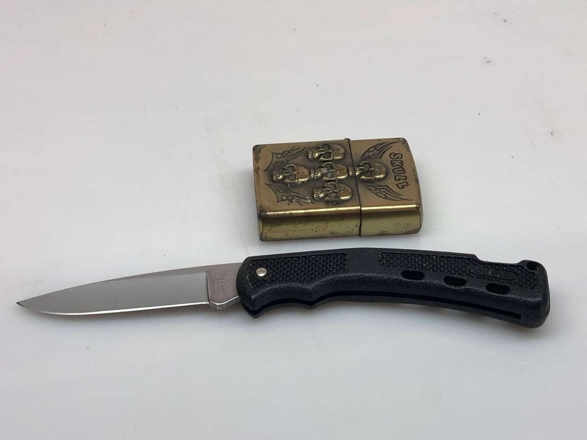 BUCKLITE BUCK 444 C USA TACTICAL LOCKBACK HUNTING SKINNING SURVIVAL FOLDING POCKET KNIFE